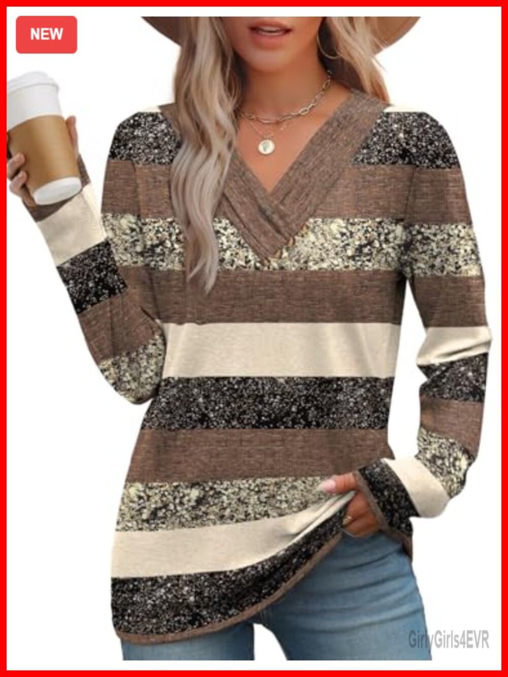 Womens V-Neck Long Sleeve Tunic Top Button Down Fall Shirt